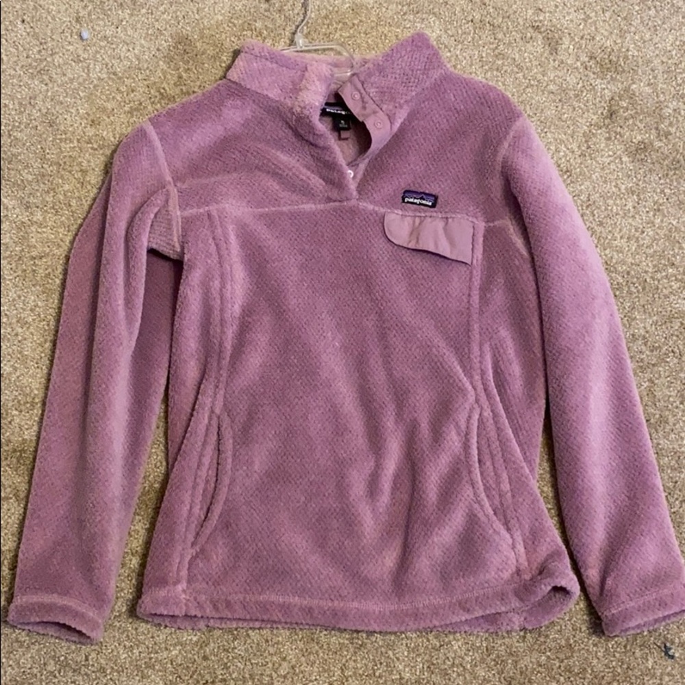 Girls XL Pink Patagonia Fleece Pullover